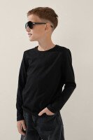 Лонгслів однотонний для хлопчика LAWA BBC02316 164 см Чорний shop (2888000018632)  Фото №1