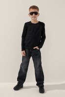 Лонгслів однотонний для хлопчика LAWA BBC02316 164 см Чорний shop (2888000018632)  Фото №0