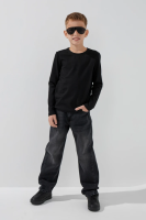 Лонгслів однотонний для хлопчика LAWA BBC02316 134 см Чорний shop (2000999157400)  Фото №1