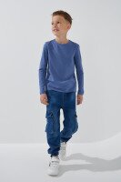 Лонгслів однотонний для хлопчика LAWA BBC02316 122 см Індіго shop (2000999152153)  Фото №0