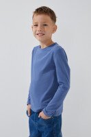 Лонгслів однотонний для хлопчика LAWA BBC02316 122 см Індіго shop (2000999152153)  Фото №1