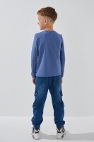 Лонгслів однотонний для хлопчика LAWA BBC02316 122 см Індіго shop (2000999152153)  Фото №2