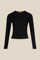 Лонгслів однотонний жіночий LAWA WTC02334 XS Чорний shop (2000990324443)  Фото №5