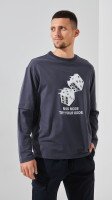Лонгслів з принтом чоловічий LAWA P-MT02310 S Графітовий shop (2888000021519)