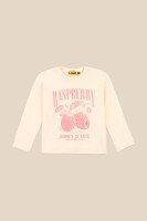 Лонгслів з принтом для дівчинки LAWA P-GB02315 152 см Персиковий shop (2000991055322)