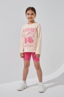 Лонгслів з принтом для дівчинки LAWA P-GB02315 122 см Персиковий shop (2000991055278)  Фото №2