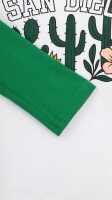 Лонгслів з принтом для дівчинки LAWA P-GB02335 158 см Біло-зелений shop (2000999301087)  Фото №1