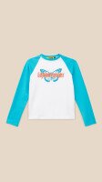 Лонгслів з принтом для дівчинки LAWA P-GB02336 134 см Біло-бірюзовий shop (2888000019370)