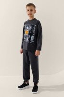 Лонгслів з принтом для хлопчика LAWA P-BB02309 128 см Графітовий shop (2000991042889)  Фото №0