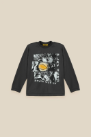Лонгслів з принтом для хлопчика LAWA P-BB02309 128 см Графітовий shop (2000991042889)