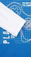 Лонгслів з принтом для хлопчика LAWA P-BB02323 140 см Синьо-білий shop (2888000018816)  Фото №1