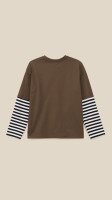 Лонгслів з принтом для хлопчика LAWA P-BB02326 134 см Коричневий shop (2000999307409)  Фото №2