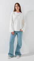 Лонгслів з принтом жіночий LAWA P-WB02408 XS Молочно-рожевий shop (2000999554681)  Фото №0