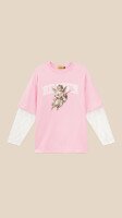 Лонгслів з принтом жіночий LAWA P-WT02312 S/M Рожевий shop (2000999529191)