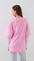 Лонгслів з принтом жіночий LAWA P-WT02312 S/M Рожевий shop (2000999529191)  Фото №3