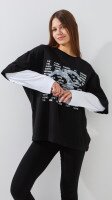 Лонгслів з принтом жіночий LAWA P-WT02313 S Чорно-білий shop (2000999536106)  Фото №1