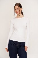 Лонгслів однотонний жіночий LAWA WBC02348 XL Білий shop (2000990404794)  Фото №0