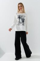 Лонгслів з принтом для дівчинки LAWA P-GB02301 122 см Молочний shop (2000990848543)  Фото №0