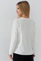 Лонгслів з принтом для дівчинки LAWA P-GB02301 122 см Молочний shop (2000990848543)  Фото №2