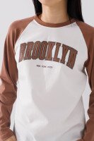 Лонгслів з принтом жіночий LAWA P-WB02370 2XL Молочно-коричневий shop (2000990755063)  Фото №1