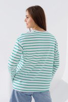 Лонгслів з візерунком жіночий LAWA WTC02315 XL Біло-зелений shop (2000990632296)  Фото №2