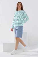 Лонгслів з візерунком жіночий LAWA WTC02315 XL Біло-зелений shop (2000990632296)  Фото №1
