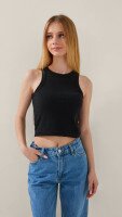 Майка однотонна для дівчинки LAWA GBC02347 140 см Чорний shop (2000999241437)