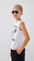Майка з принтом для хлопчика LAWA P-BB02319 134 см Білий shop (2000999239731)  Фото №1