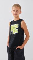 Майка з принтом для хлопчика LAWA P-BB02320 134 см Чорний shop (2000999243936)