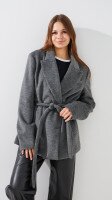Пальто однотонне жіноче LAWA WBC02491 S Сірий shop (2000999509575)
