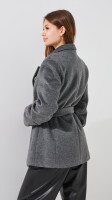 Пальто однотонне жіноче LAWA WBC02491 S Сірий shop (2000999509575)  Фото №3