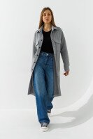 Пальто з візерунком жіноче LAWA WBC02428 S Сірий shop (2000991020764)