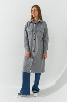 Пальто з візерунком жіноче LAWA WBC02428 S Сірий shop (2000991020764)  Фото №4