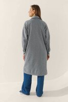 Пальто з візерунком жіноче LAWA WBC02428 XL Сірий shop (2000991020795)  Фото №4