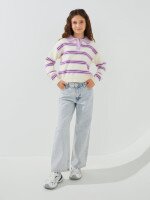 Поло з візерунком для дівчинки LAWA GBC02358 128 см Молочний shop (2000999563935)  Фото №0