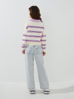 Поло з візерунком для дівчинки LAWA GBC02358 128 см Молочний shop (2000999563935)  Фото №2
