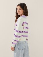 Поло з візерунком для дівчинки LAWA GBC02358 128 см Молочний shop (2000999563935)  Фото №1