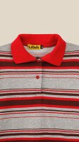 Поло з візерунком жіночий LAWA WTC02453 S Сіро-червоний shop (2888000022431)  Фото №0