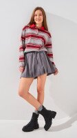Поло з візерунком жіночий LAWA WTC02453 S Сіро-червоний shop (2888000022431)  Фото №0