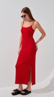 Сарафан однотонний жіночий LAWA WBC02471 XS Червоний shop (2000999218293)  Фото №1