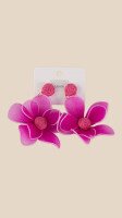 Сережки жіночі Квіти Color Pop LAWA WTJ02601 Малиновий shop (2000999550126)  Фото №0