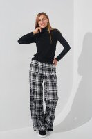 Штани палаццо з візерунком жіночі LAWA WTC02423 XL Чорно-білий shop (2000990778642)