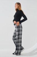 Штани палаццо з візерунком жіночі LAWA WTC02423 XL Чорно-білий shop (2000990778642)  Фото №1