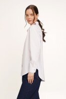Сорочка однотонна жіноча LAWA CTM WTC02313 L Білий з фіолетовим shop (2000989924432)  Фото №0