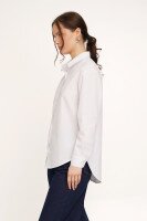Сорочка однотонна жіноча LAWA CTM WTC02313 L Білий з фіолетовим shop (2000989924432)  Фото №2