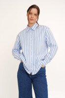 Сорочка з візерунком жіноча LAWA WTC02360 L Біло-блакитний shop (2000990452610)