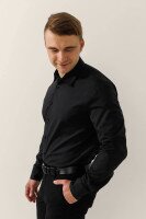 Сорочка класична однотонна чоловіча LAWA MBC02310 M Чорний shop (2000991019034)  Фото №3