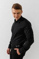 Сорочка класична однотонна чоловіча LAWA MBC02310 S Чорний shop (2000991019027)  Фото №2