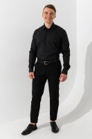 Сорочка класична однотонна чоловіча LAWA MBC02310 S Чорний shop (2000991019027)  Фото №0