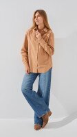 Сорочка однотонна жіноча LAWA WTC02313 S Пісочний shop (2888000016782)  Фото №0